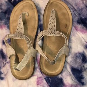 Cute white bejeweled sandals
